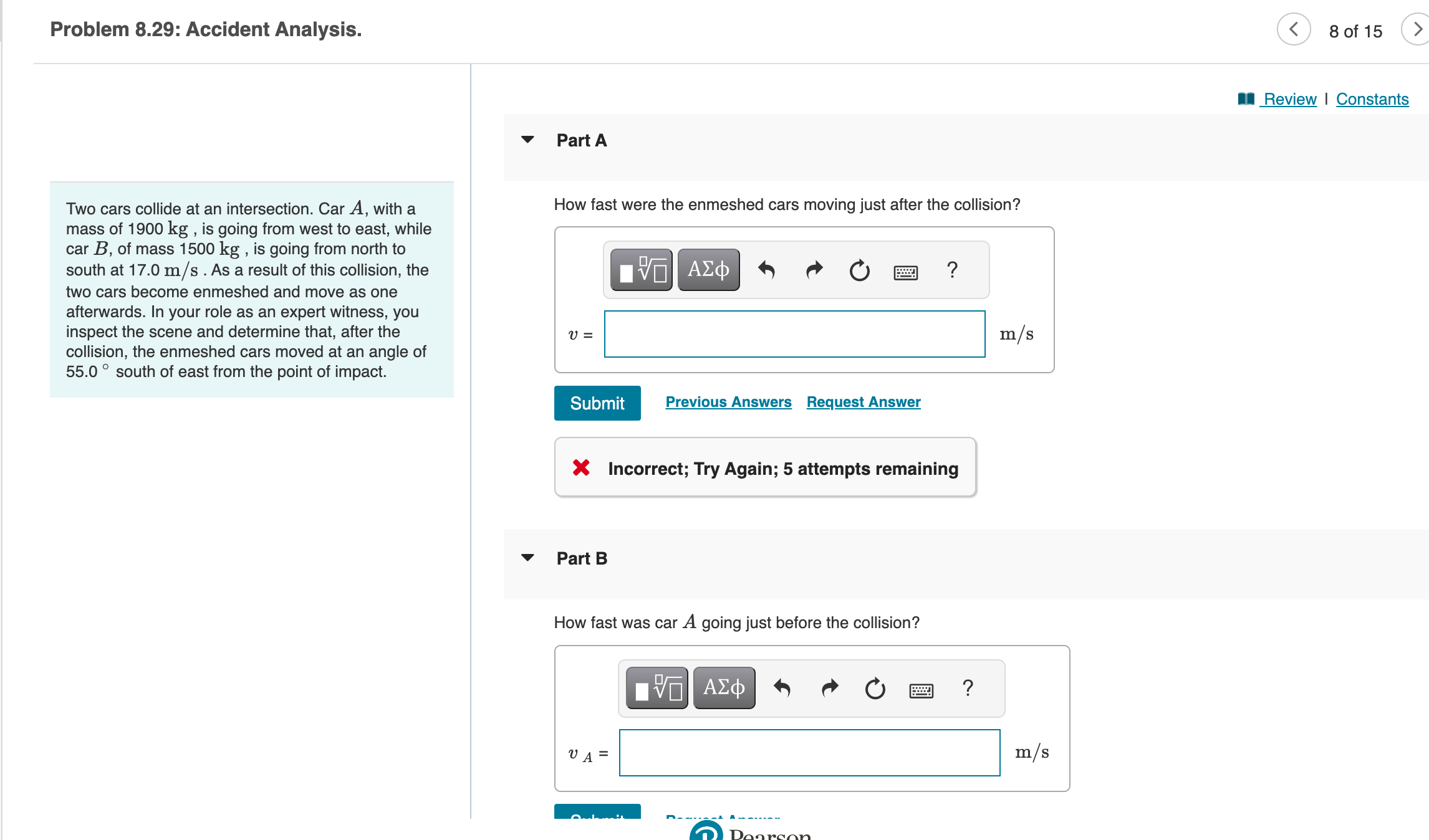 smooth horizontal table. (See the figure below (g Suddenly it is struck