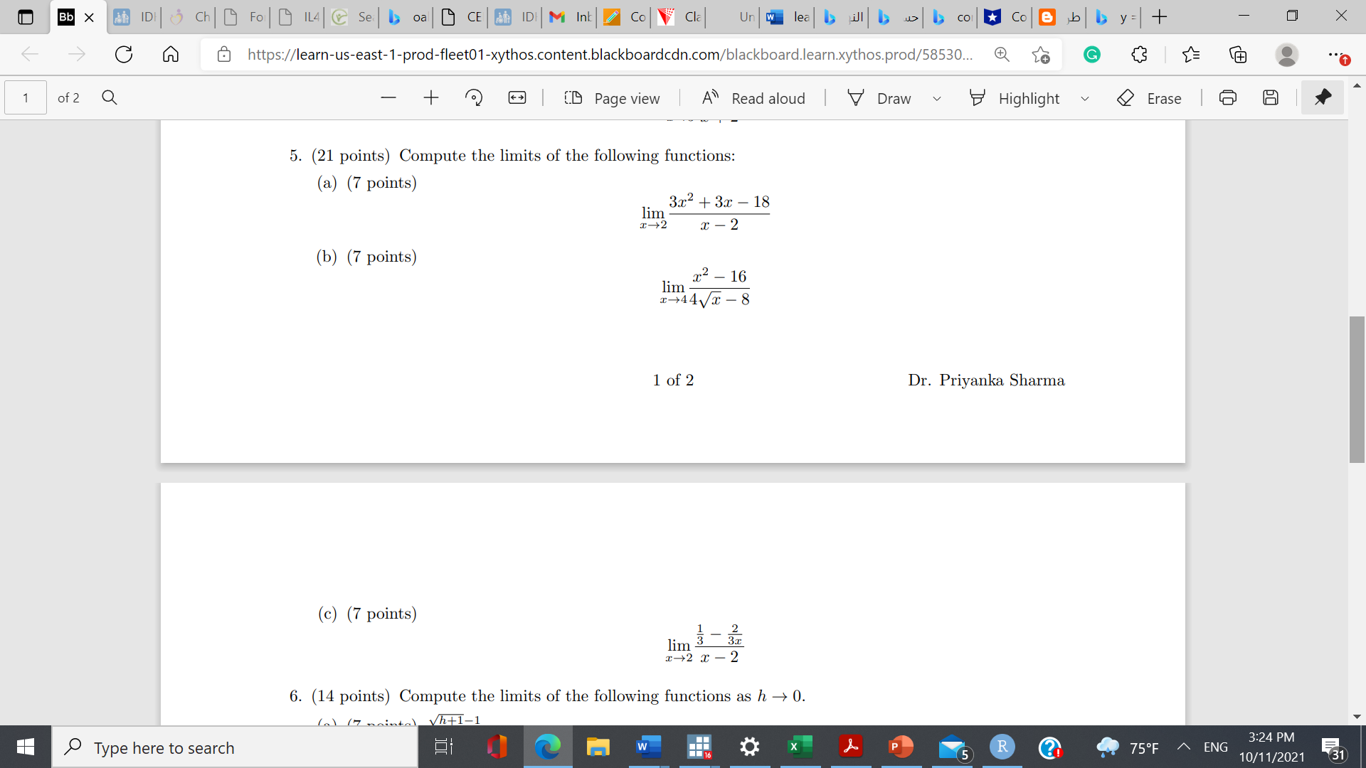 answer question 5 please Bb X and IDI 3 Ch | Fo