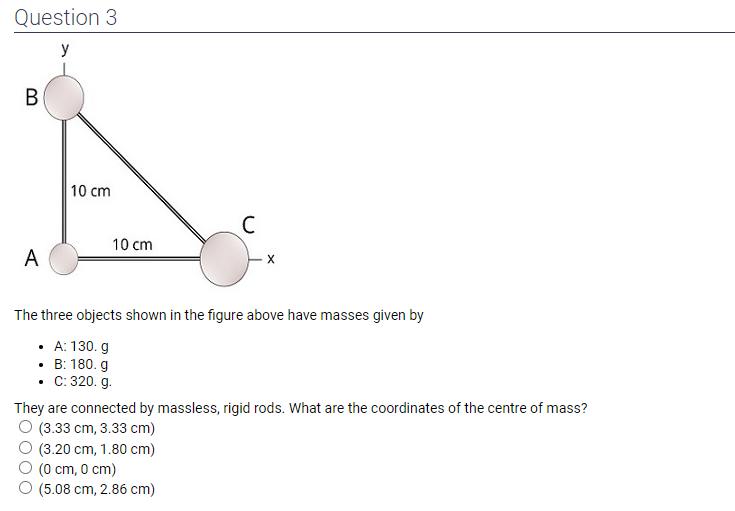  Question 3 B 10 cm C 10 cm A X The