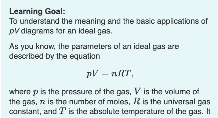 One can see that, if the amount of gas remains constant, it
