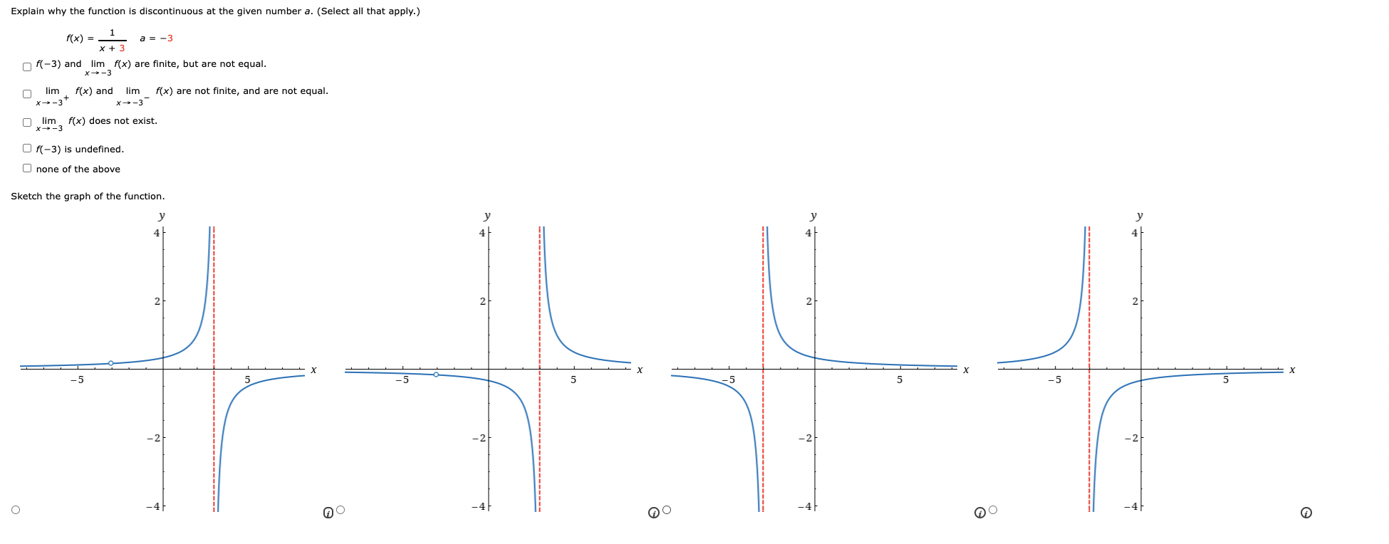 a = (b) At what numbers a is f not continuous? a