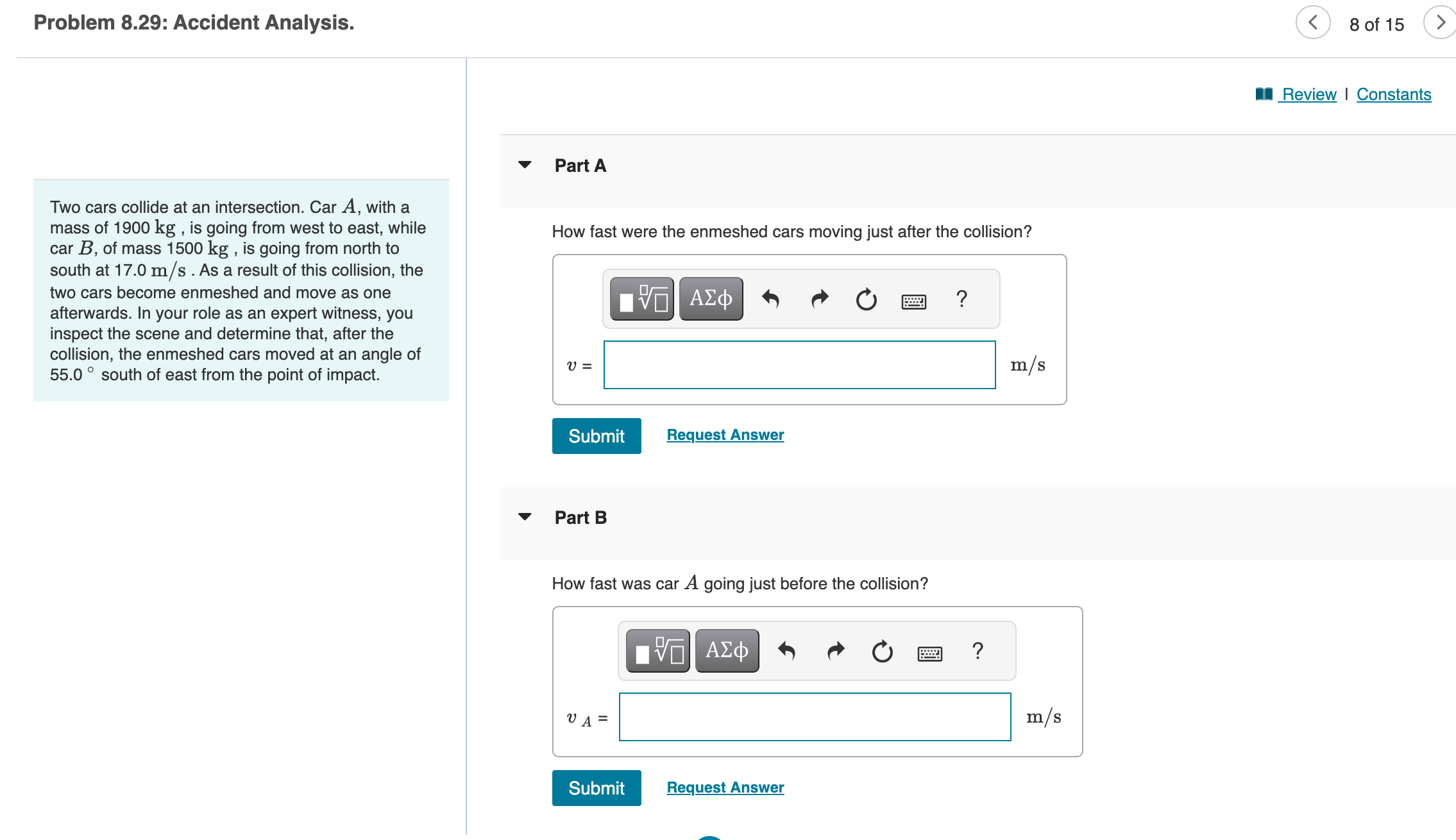 constant 600 N / m and is resting on a smooth horizontal