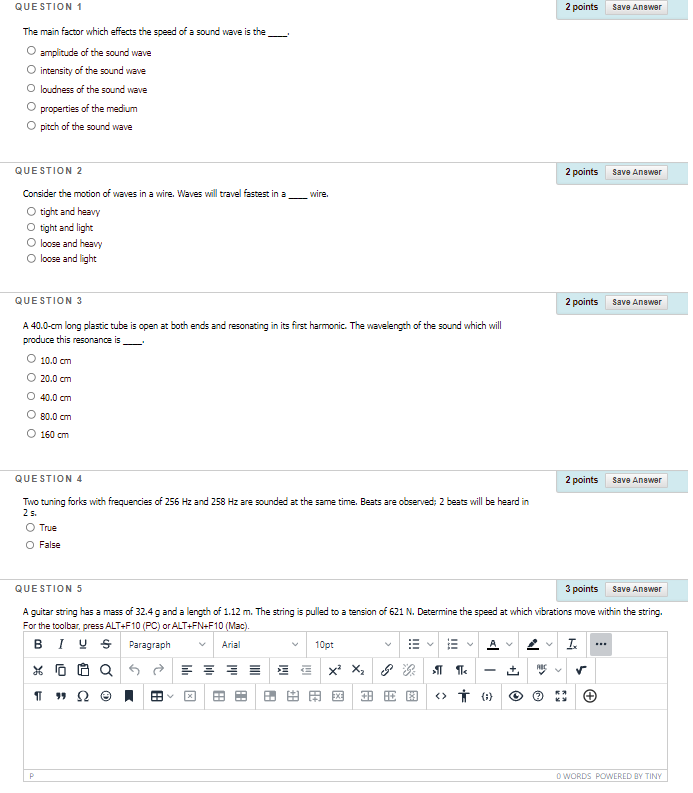 QUESTION 1 2 points Save Anewer The main factor which effects