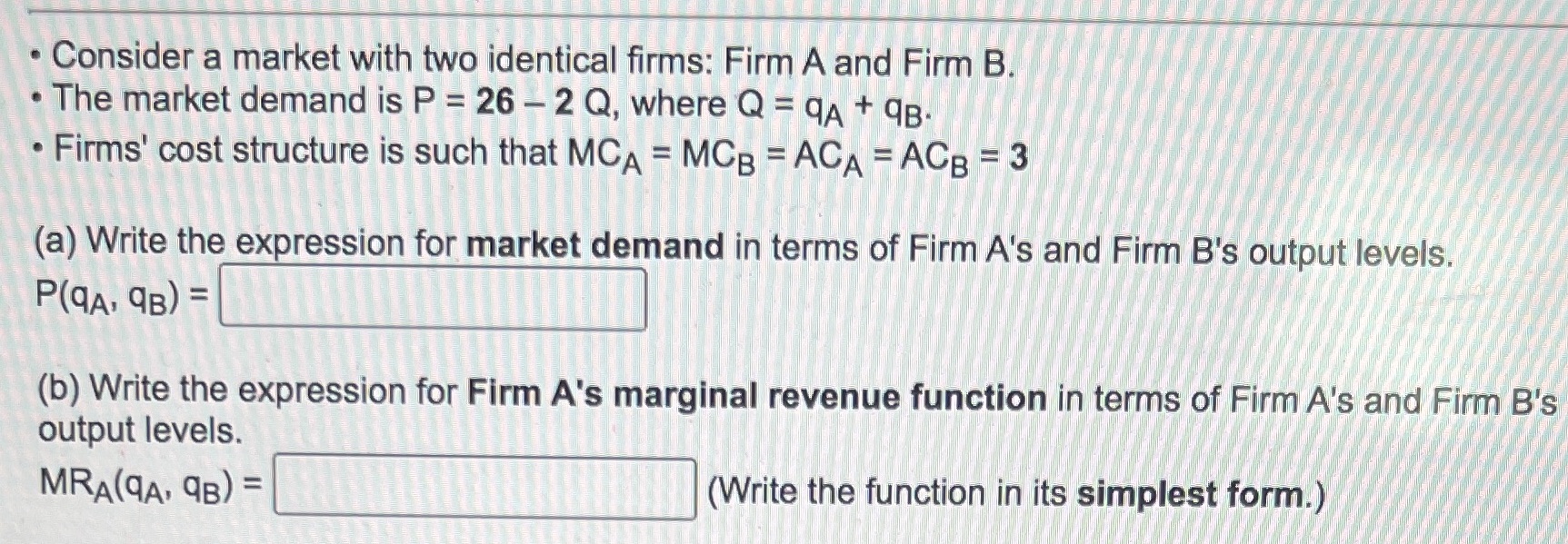 Please type out answer if possible . Consider a market with two