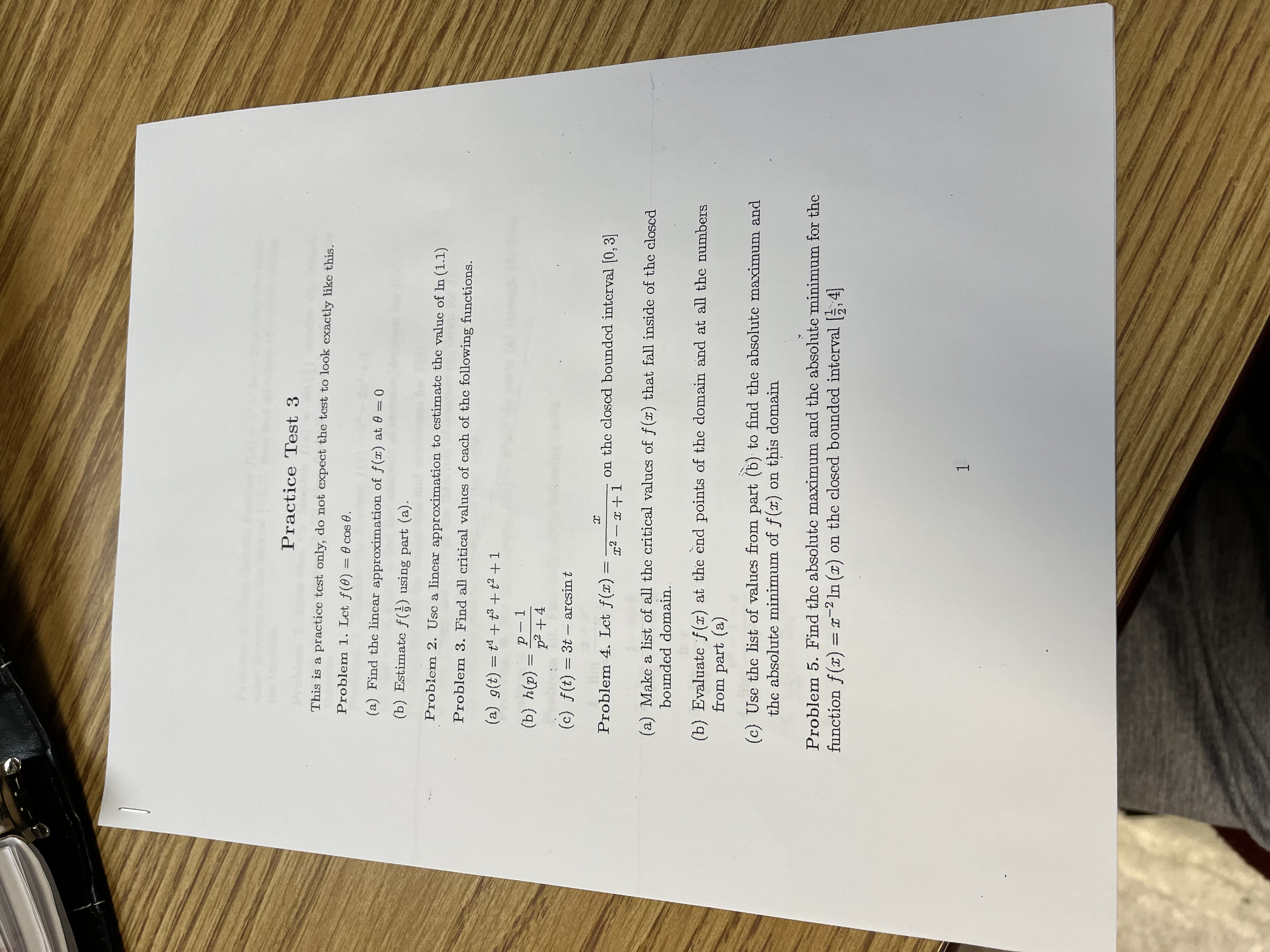  Practice Test 3 This is a practice test only, do not