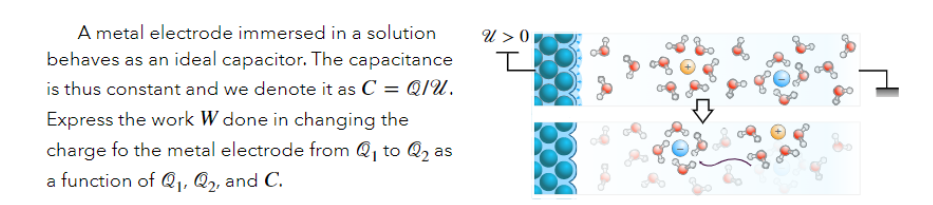  A metal electrode immersed in a solution 2>0 behaves as an