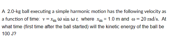 at t = 0.0625 s is? Please round your answer to the