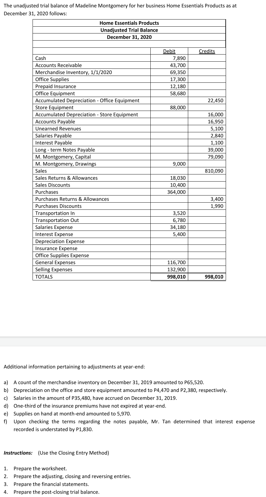 Please help me answer the required part.... and I need a accounting