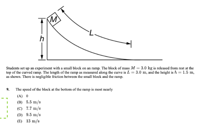 = 1.4 (D) EMAX = 0.40 m and VMAX = 1.4 (E)