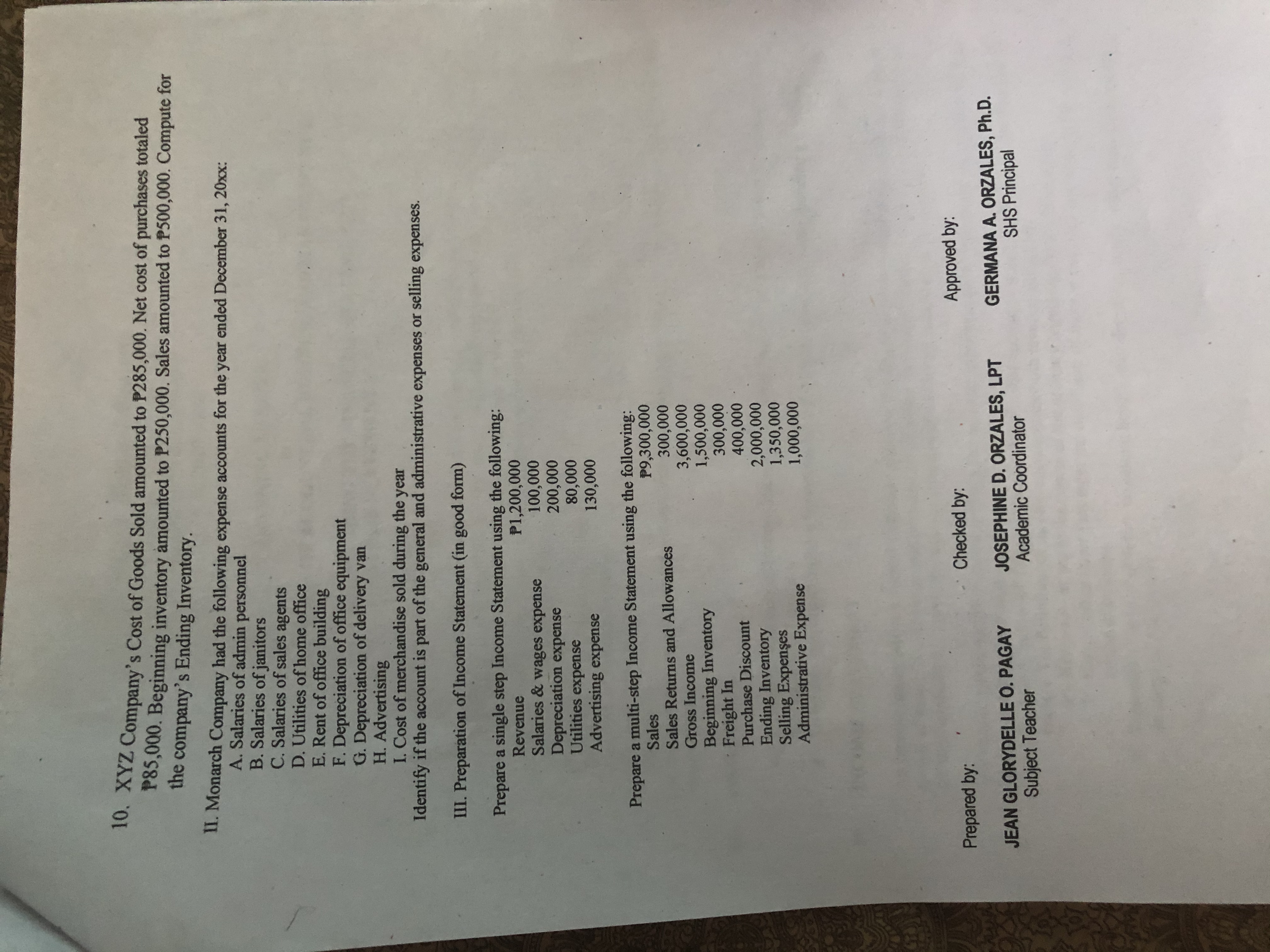 assets or decreases of liabilities that result in increase in equity, other