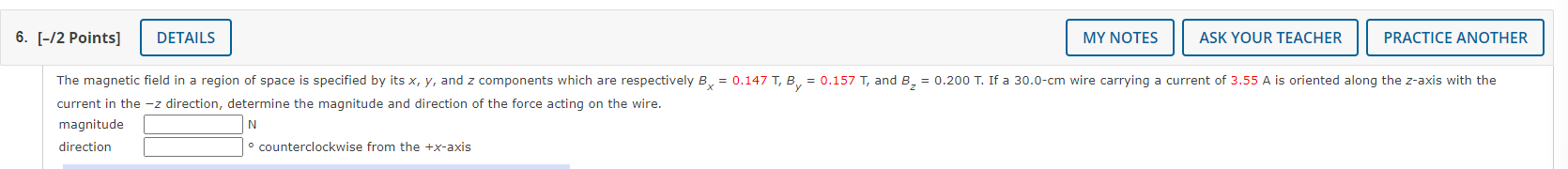to a magnetic field of strength 0.26 T. The rod, velocity vector,