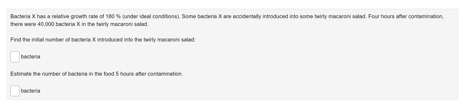 ................ Complete the table below giving the amount P that must