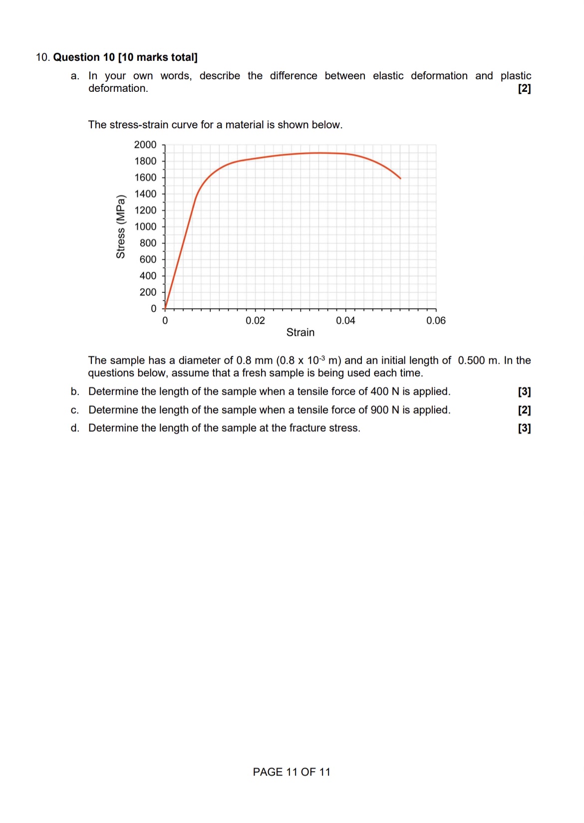 m) and an initial length of 0.500 m. In the questions below.
