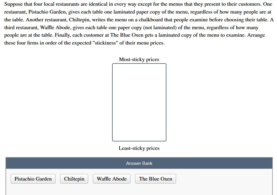 identical in every way except for the menus that they present to