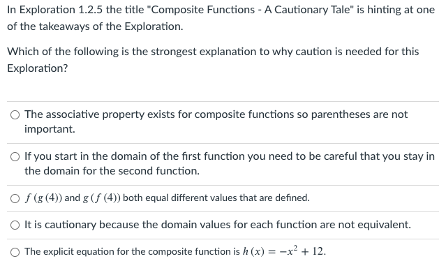 and Decrease Consider the definition above and the graph of y =