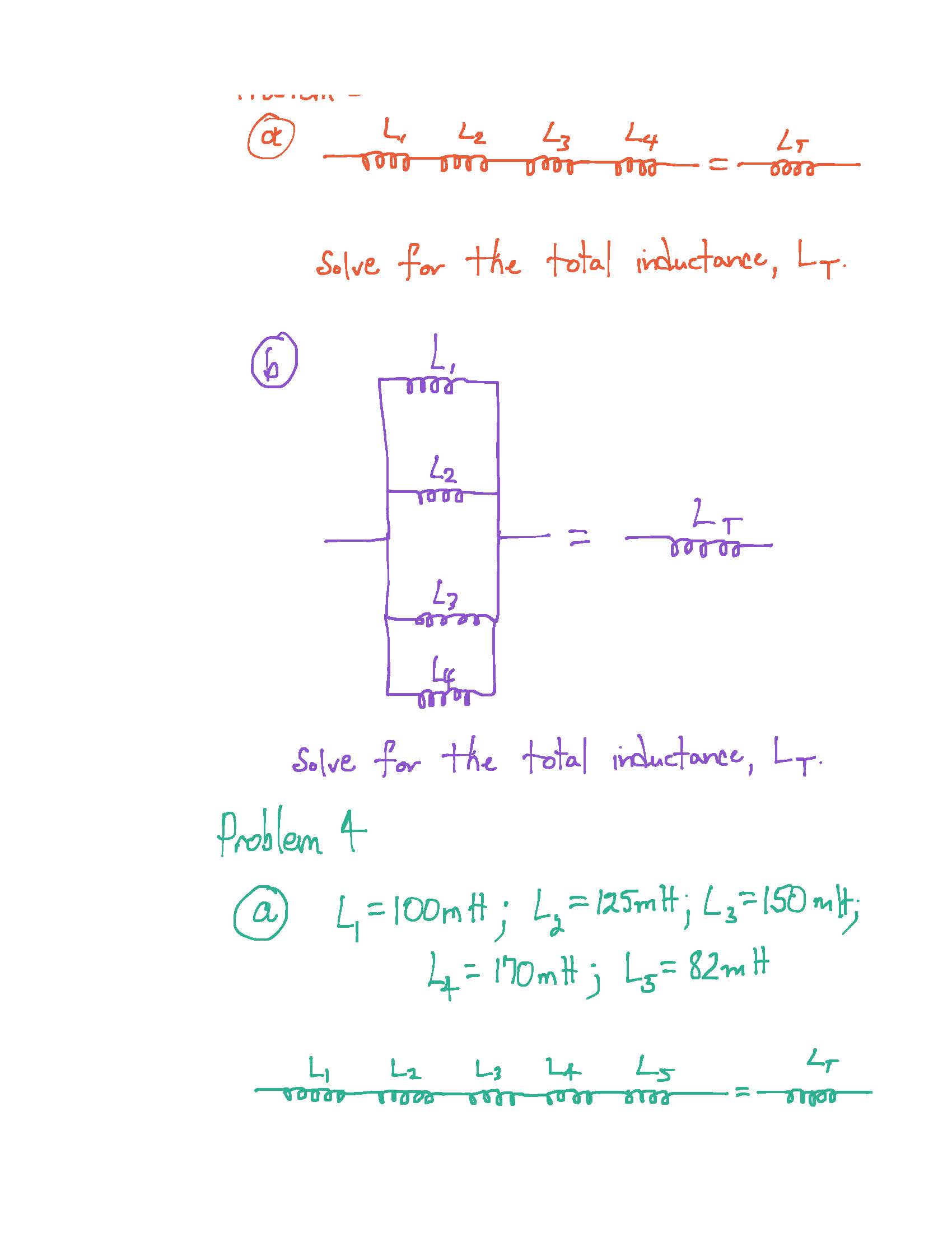 153 ml a Li Lz LrSolve for the total inductance, LT. LI