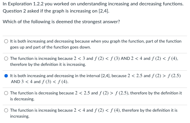 2 2 4 -2- -2- C. fig(x)) f (x) 4 2Exploration 1.2.5: