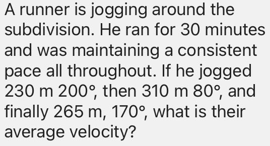 typewritten with detailed solution A runner is jogging around the subdivision. He