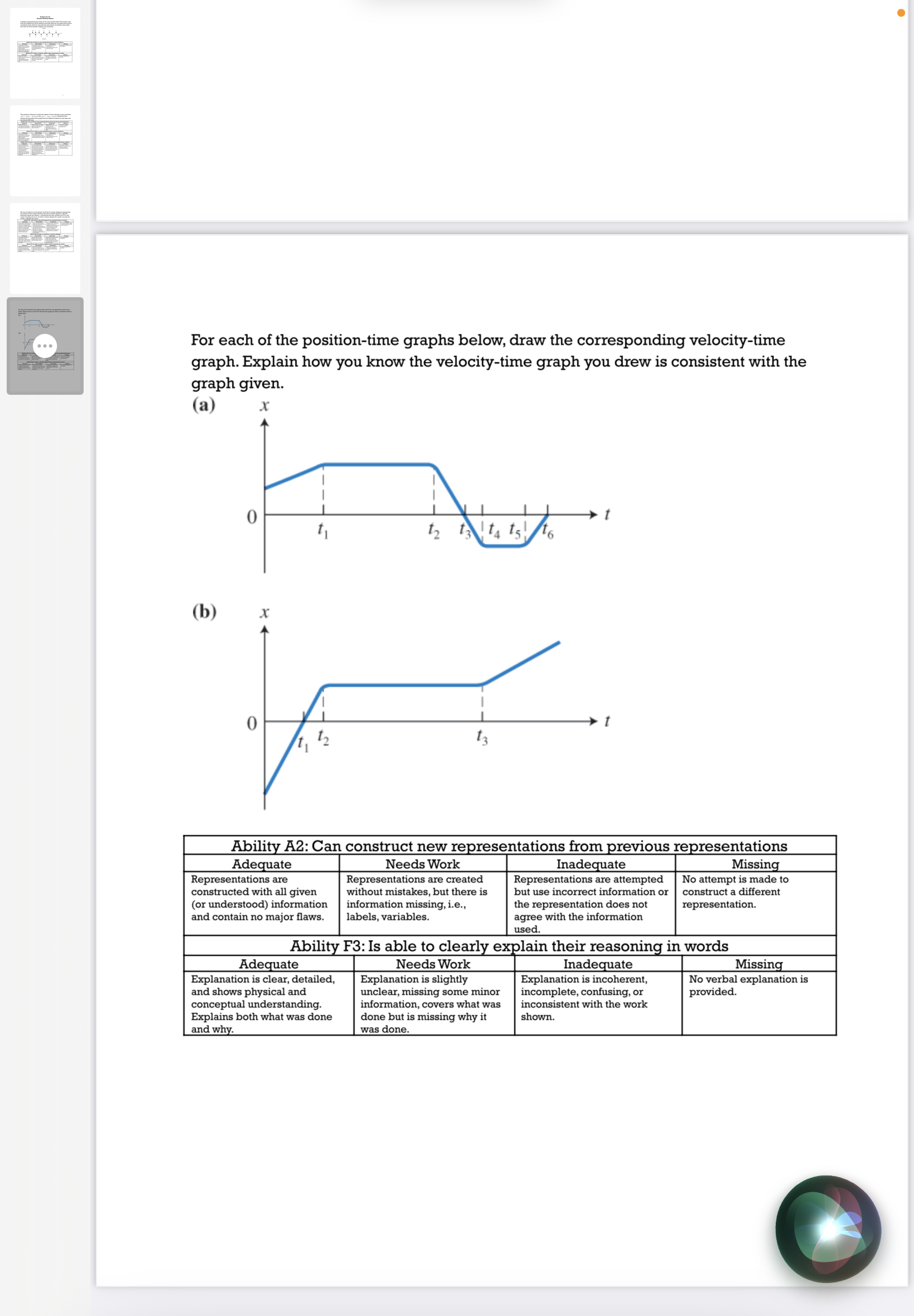 representations to solve problems Adequate Needs Work Inadequate Missing The problem is