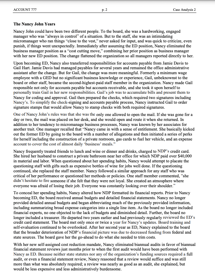 Davis, the ofce administrative assistant to the executive director (ED) at New