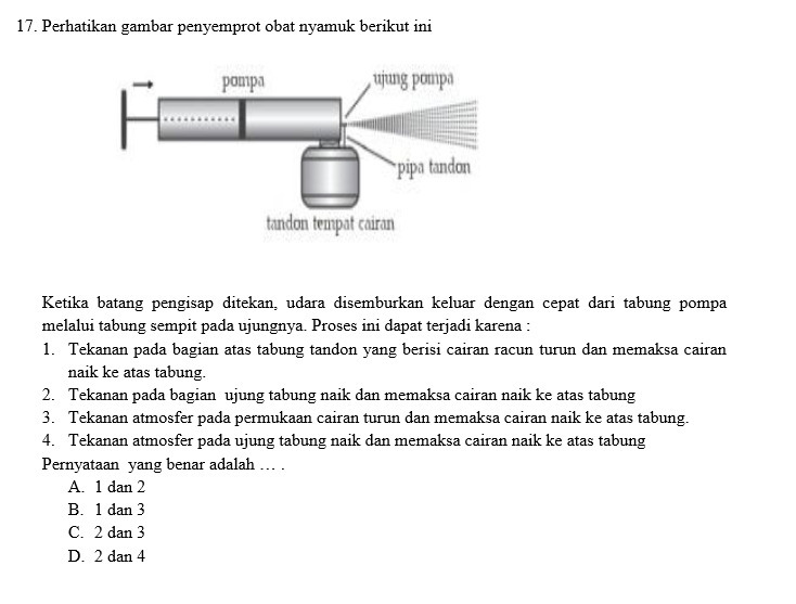 17 _ Perhatikan gambar penyemprot obat nyamuk berikut ini tllung ptnnpa ppa