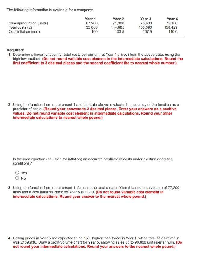 Really need help practising for Exams The following information is available for