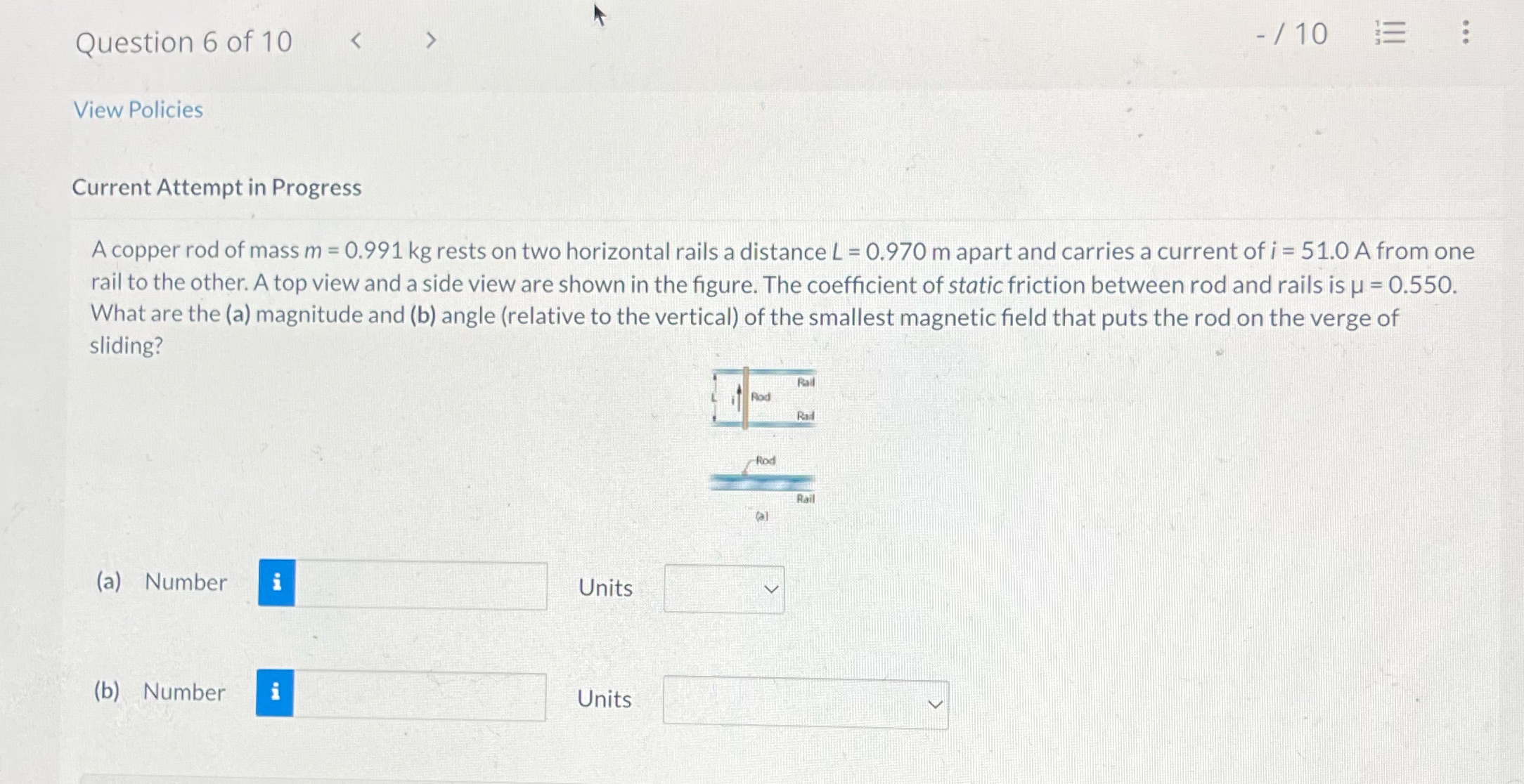  . .. Question 6 of 10 - / 10 View Policies