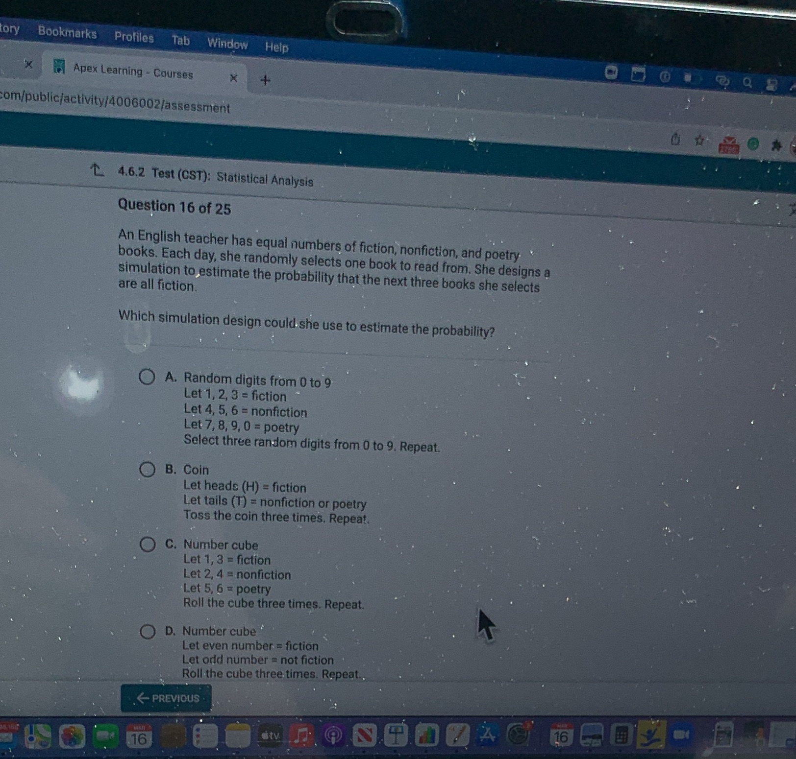 ory Bookmarks Profiles Tab Window Help X Q Apex Learning -