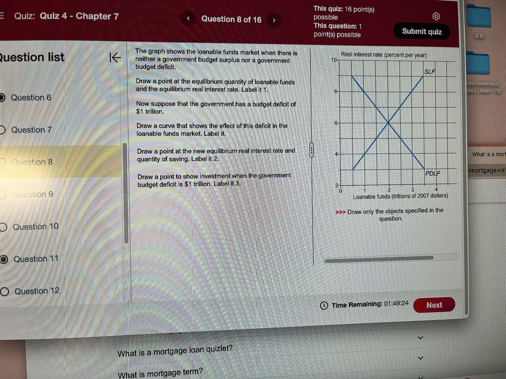  This quiz: 16 point(s) Quiz: Quiz 4 - Chapter 7 Question