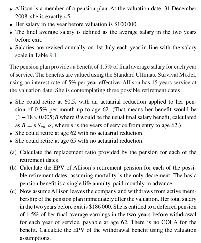 exactly 45. . Her salary in the year before valuation is $100