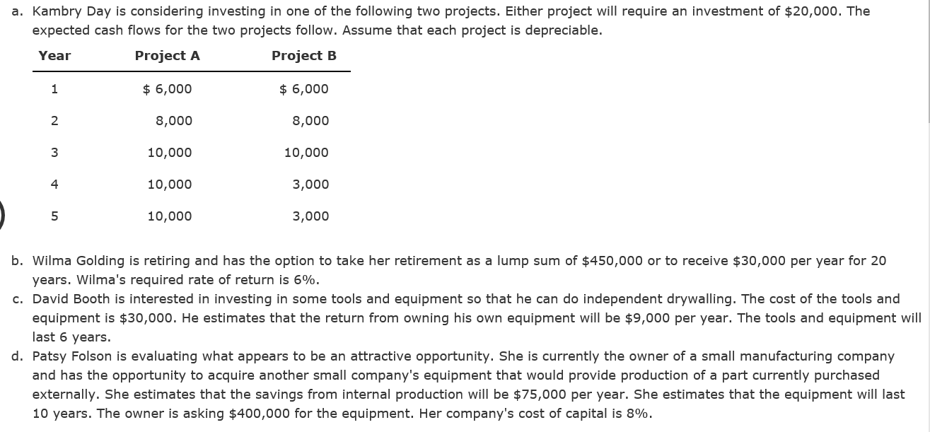 Rate of Return For discount factors use Exhibit 12B.1 and Exhibit 12B.2.