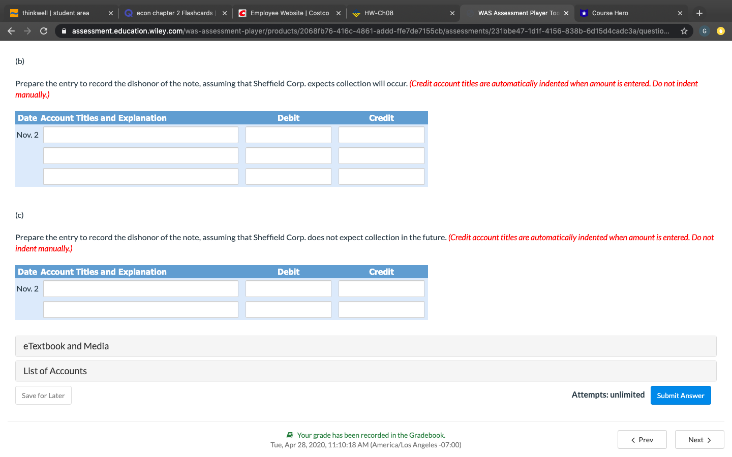 Player Too x * Course Hero assessment.education.wiley.com/was-assessment-player/products/2068fb76-416c-4861-addd-ffe7de7155cb/assessments/231bbe47-1d1f-4156-838b-6d15d4cadc3a/question.. G + Question 19 -/3