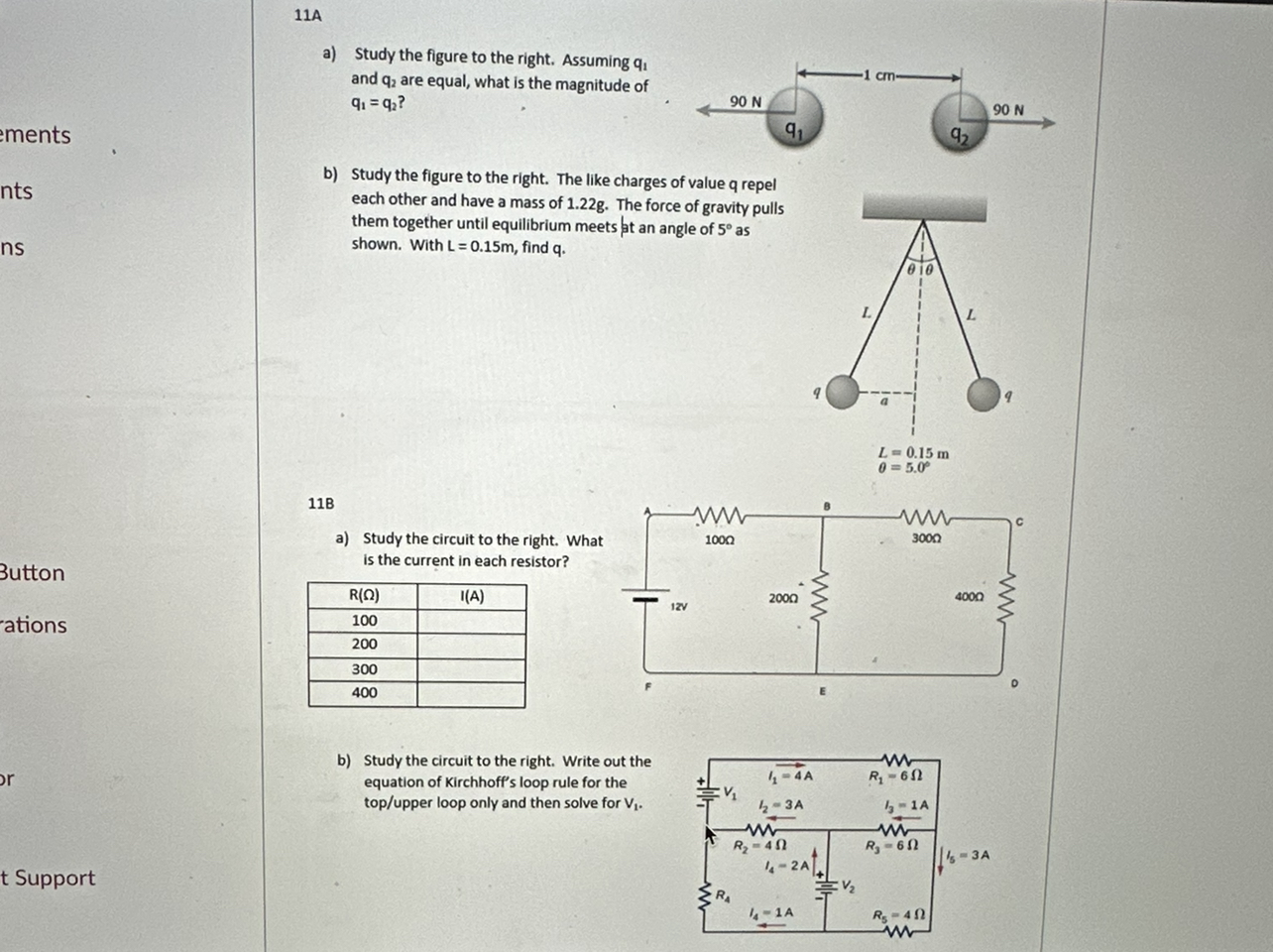 q2 are equal, what is the magnitude of 1 cm- 91 =