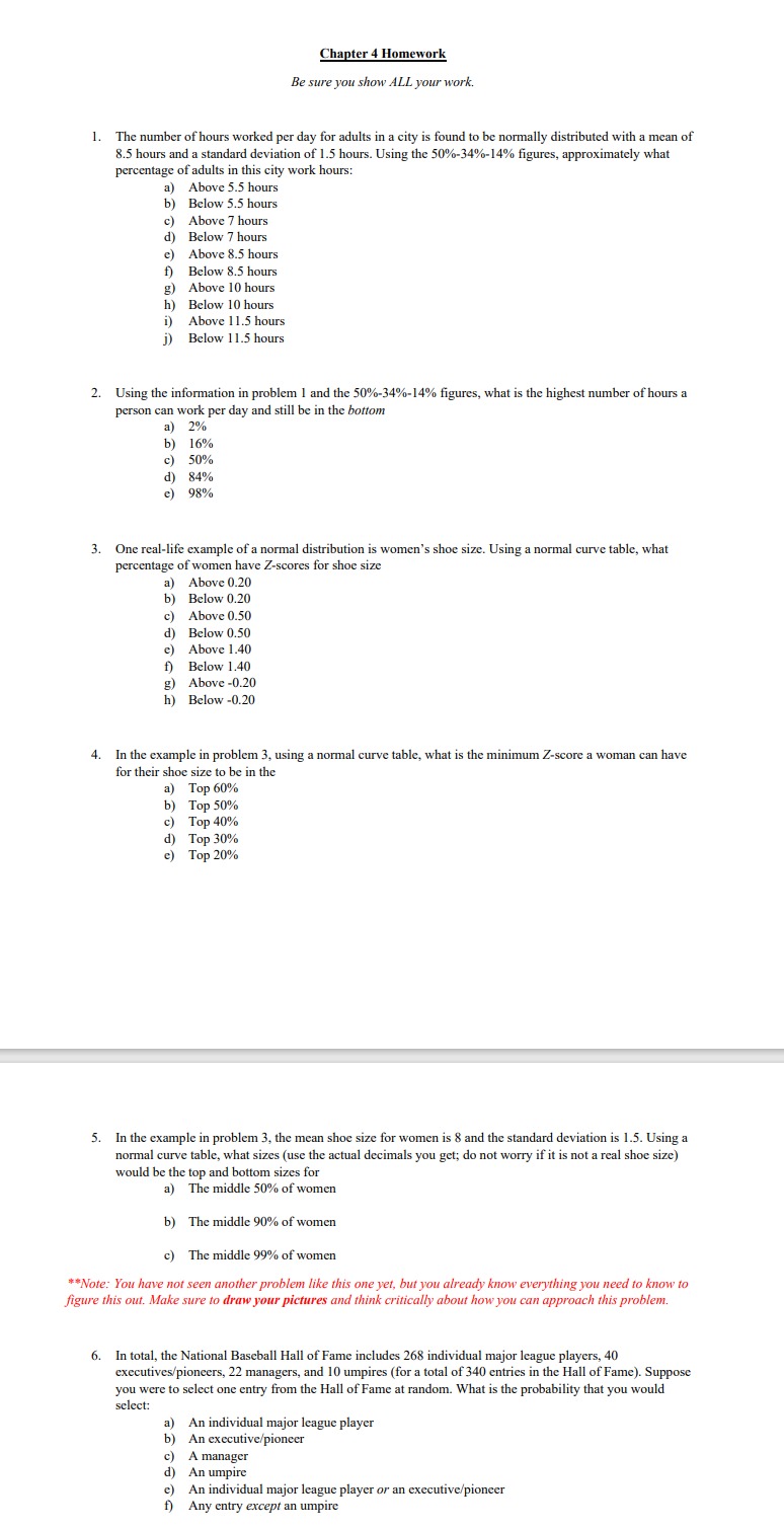 score would a person need to be in the top 5%? B)