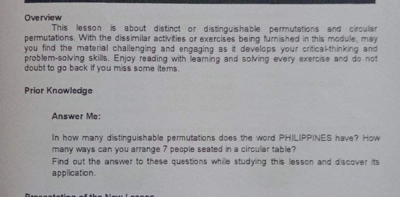 Counting Principle This lesson is about solving problems involving permutations. This will