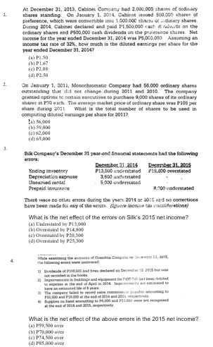 Please answer with solution. Thank you ma'am/sir! At December 31. 3013. Cablegi