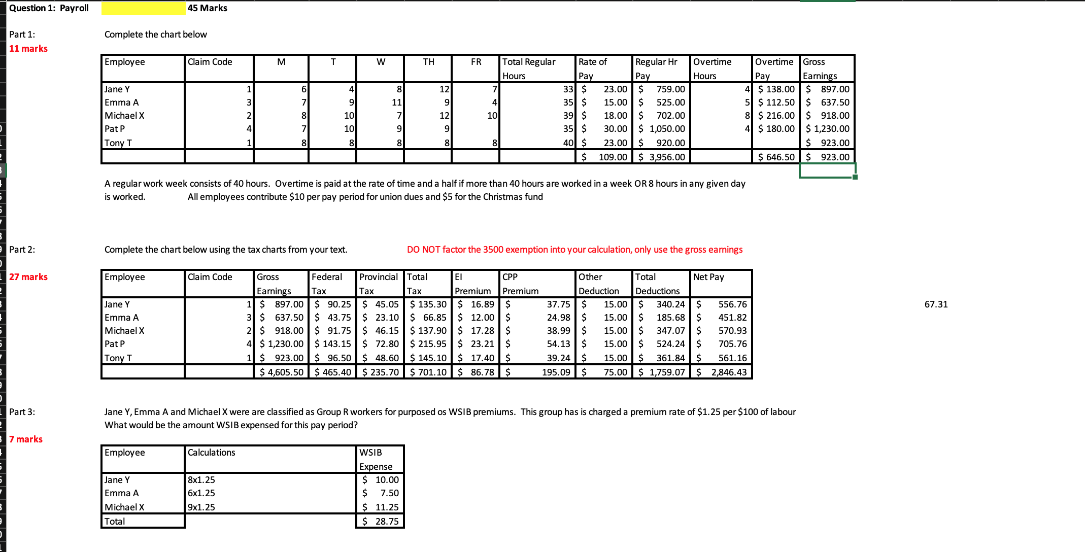 Can you please check my work. I have completed it to the