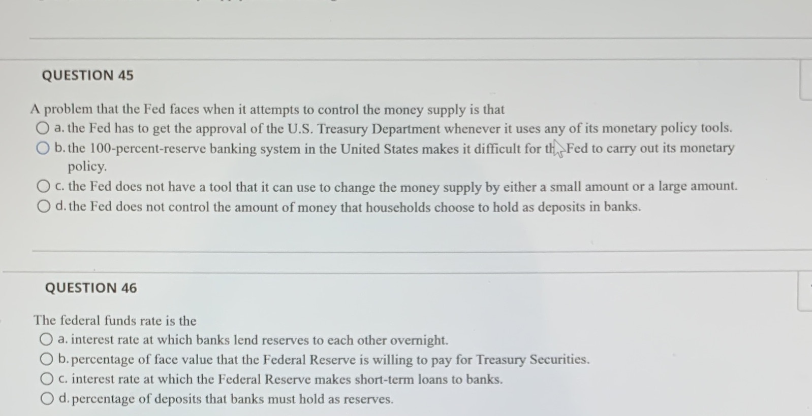 to control the money supply is that a. the Fed has to