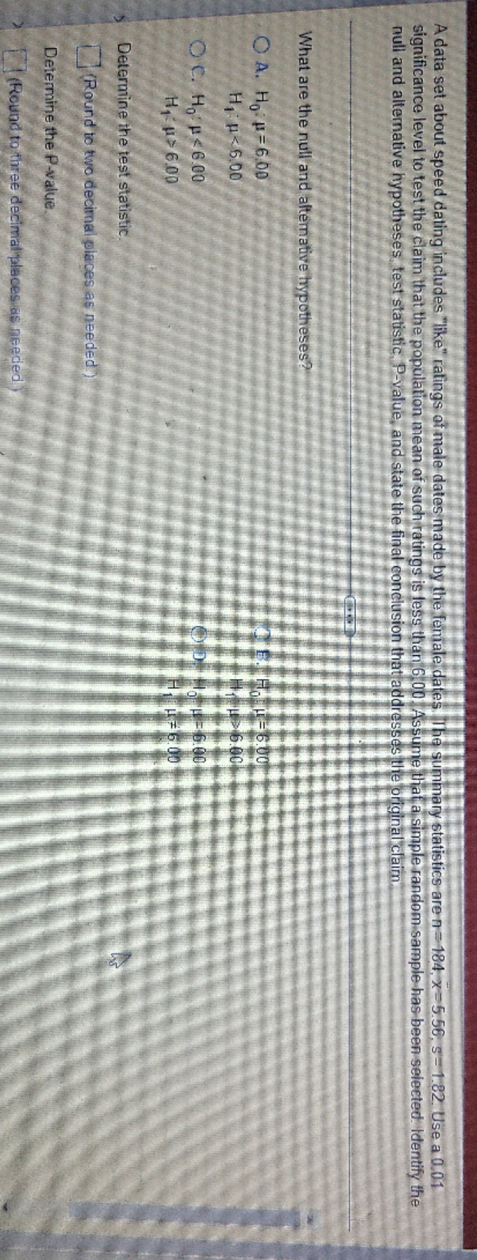 Always appreciate the help! A data set about speed dating includes "like"