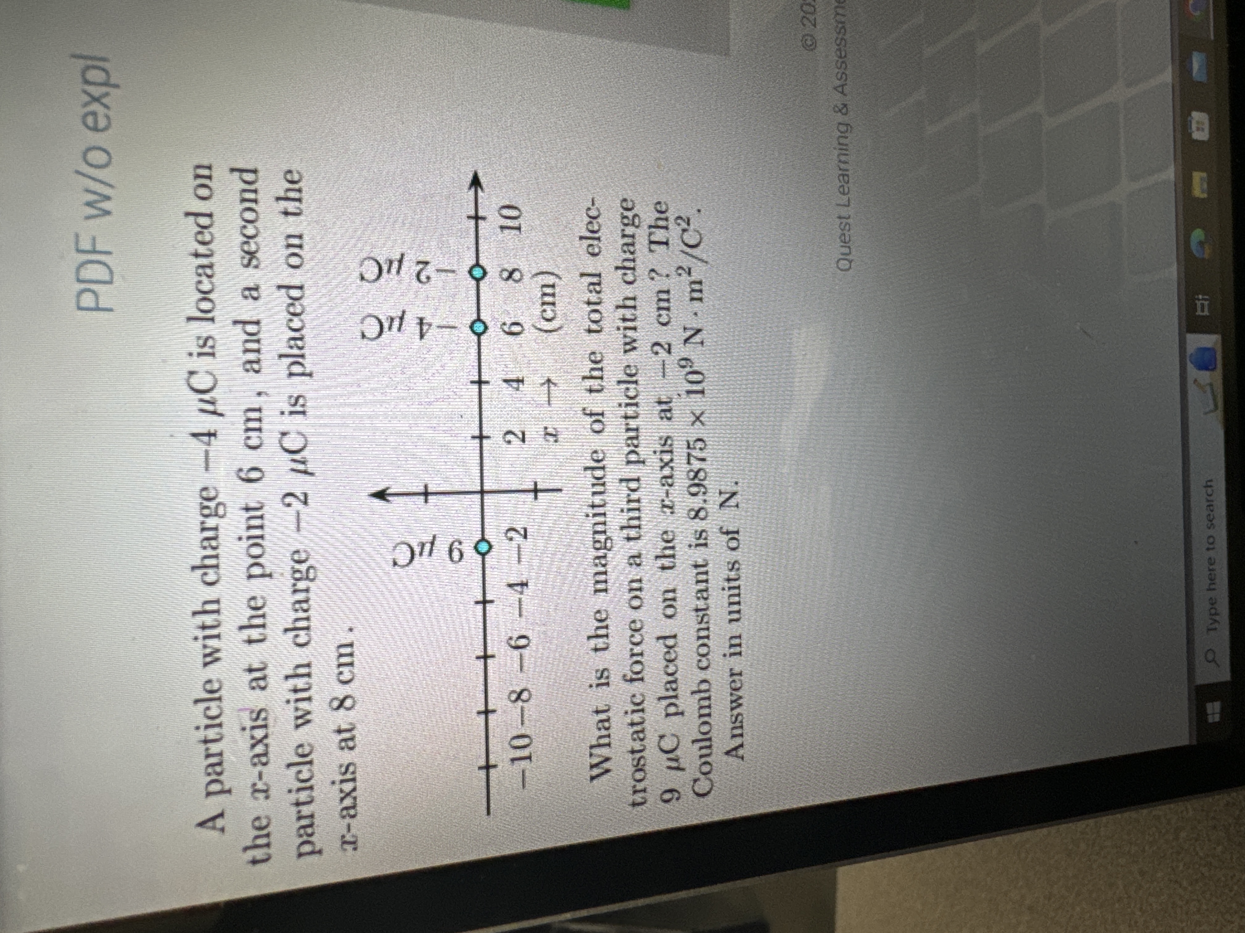 PDF w/o expl A particle with charge -4 /C is located