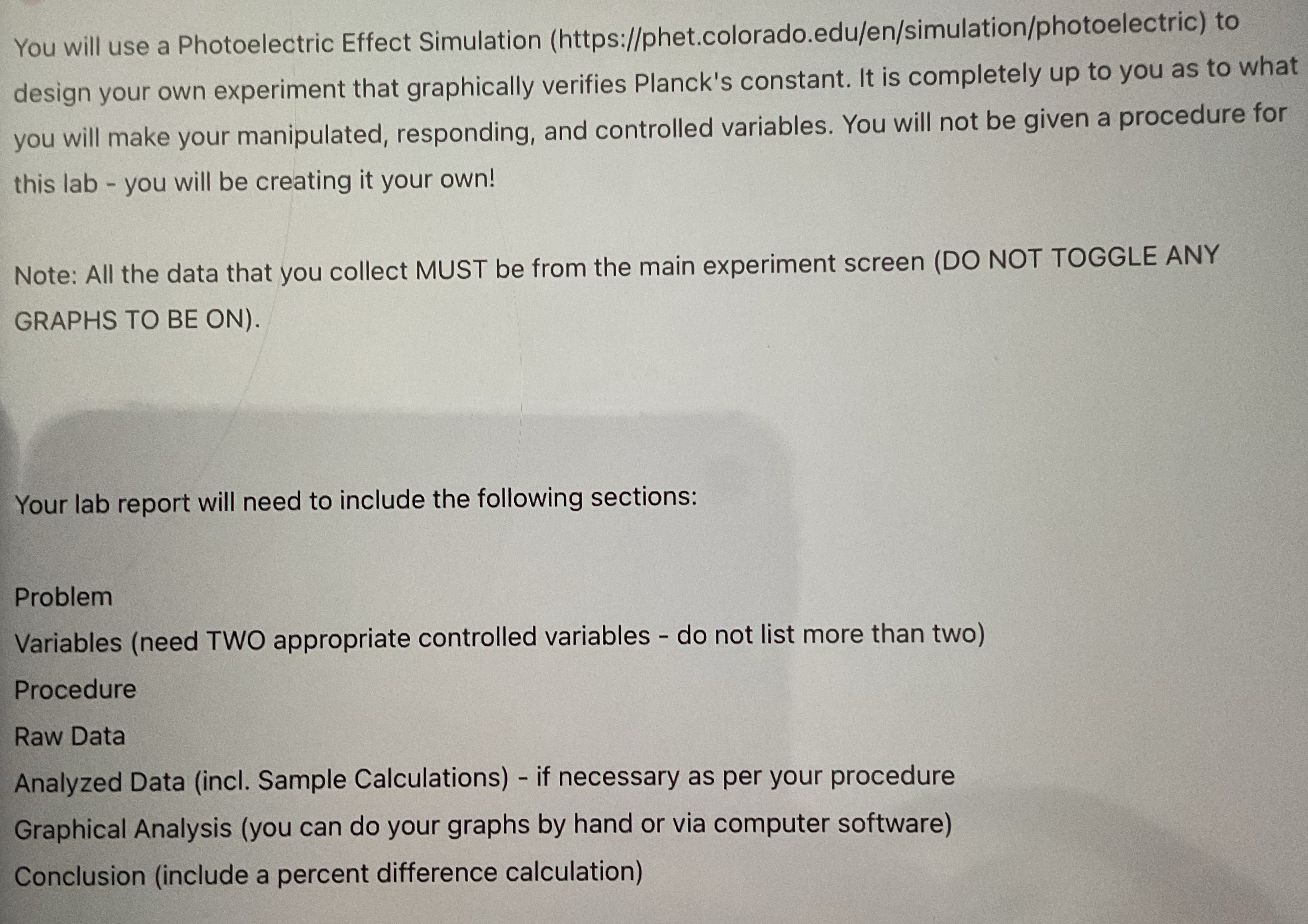 Use Alberta data booklet equations for this lab You will use a
