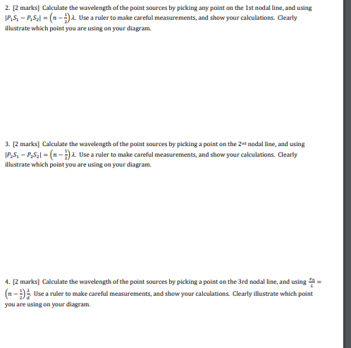 the two point sources S, and Sz. Solid lines represent crests, and