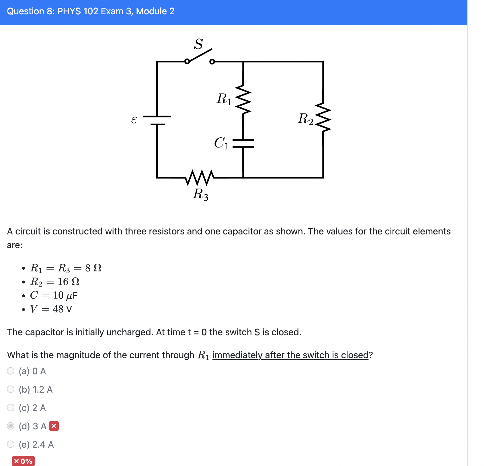 Use Kirchoff's loop rule and Capacitor equations in simple terms please Question