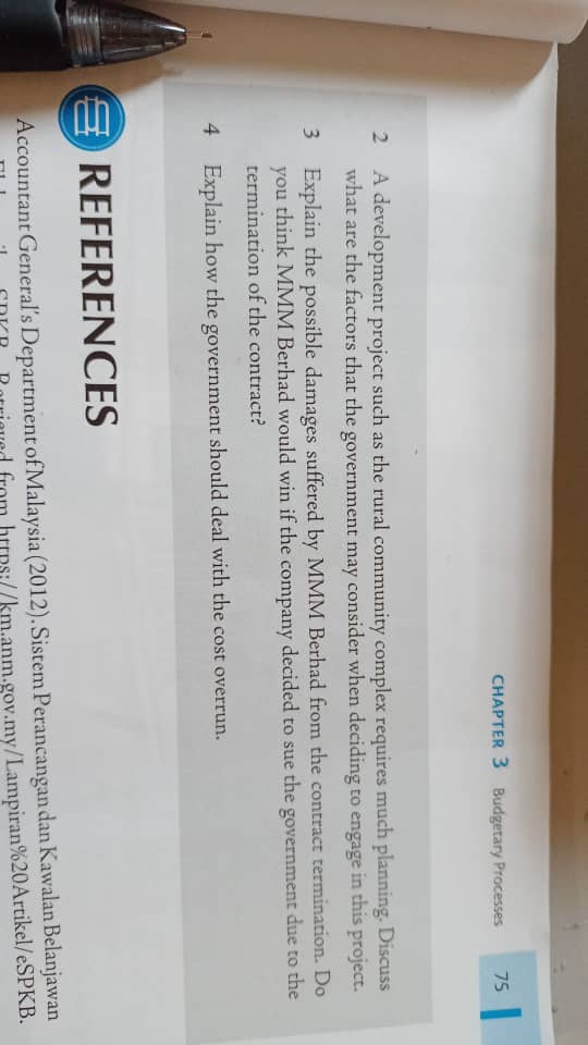 the government may consider when deciding to engage in this project. 3