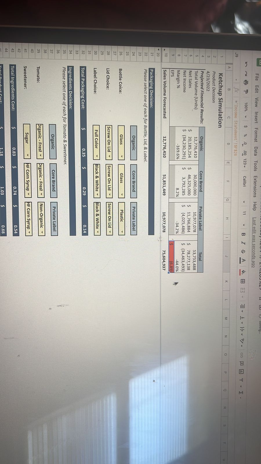 per share you achieved. File Edit View Insert Format Data Tools Extensions