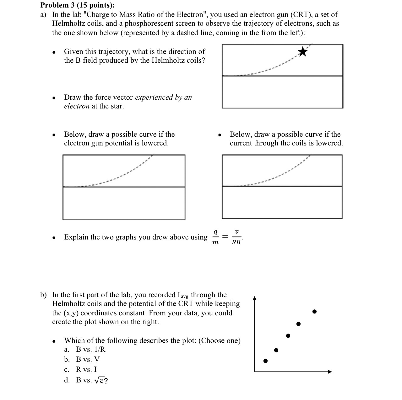 ofthe Electron", you used an electron gun (CRT), a set of Helmholtz