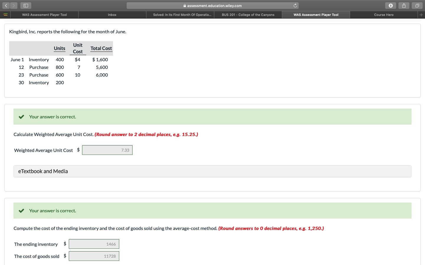  question 9 assessment.education.wiley.com + WAS Assessment Player Tool Inbox Solved: In