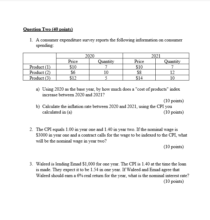 represents a constant level of purchasing power over time, one should:a)add a