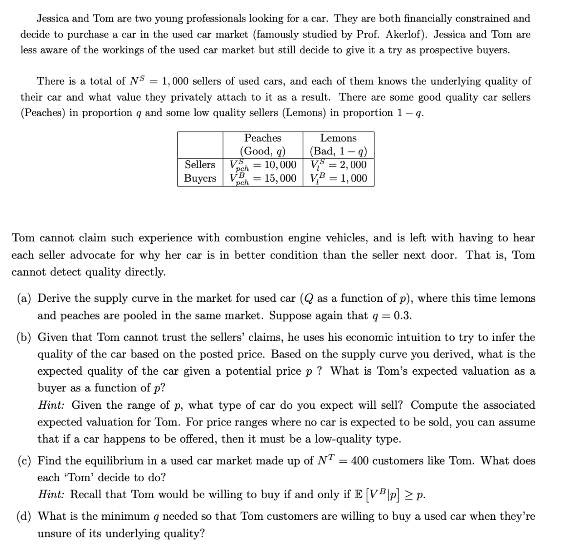 Please answer Jessica and Tom are two young professionals looking for a