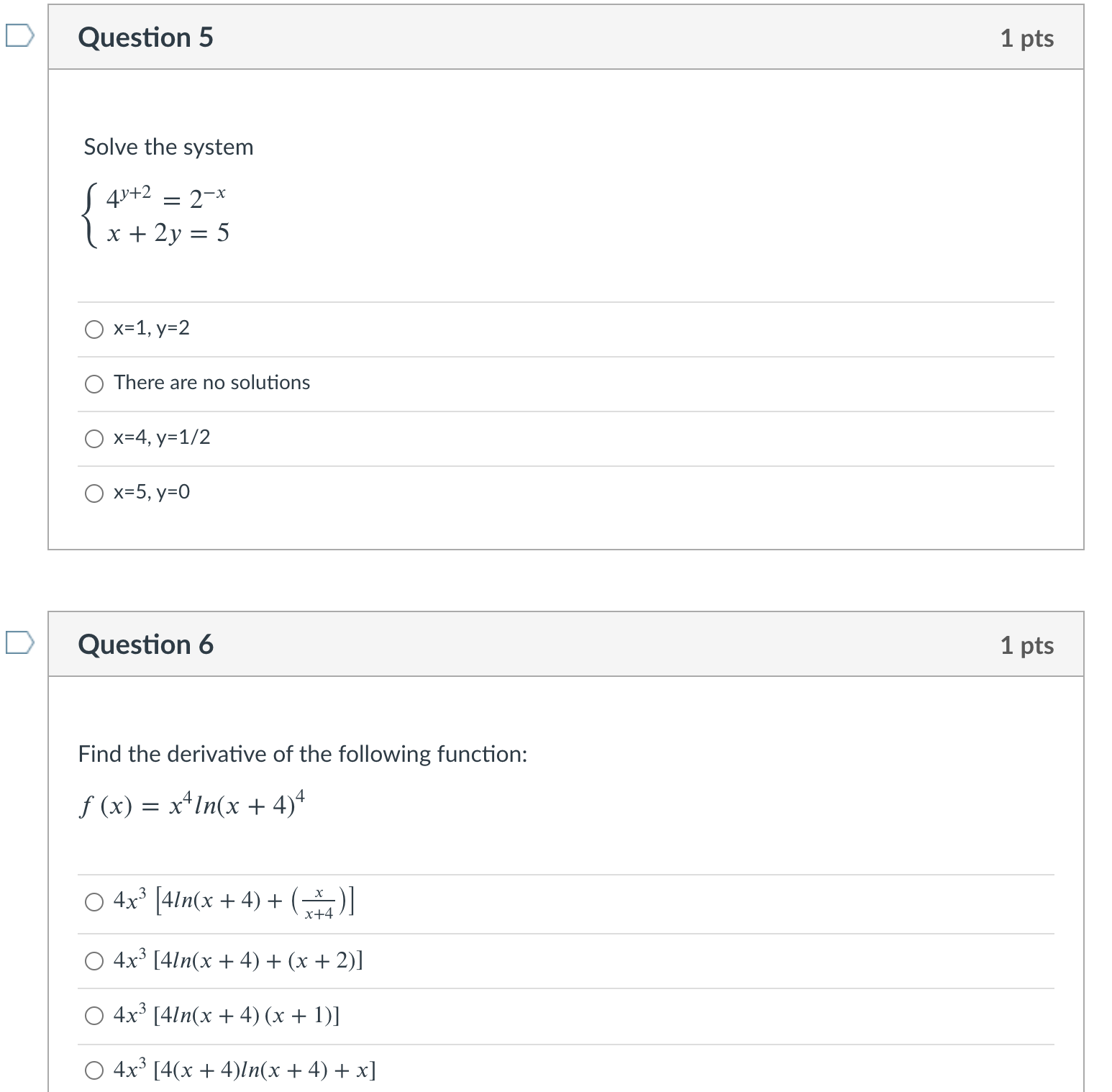 log5 625 log3 81+In e5 is equal to O 4/9 O 4/5